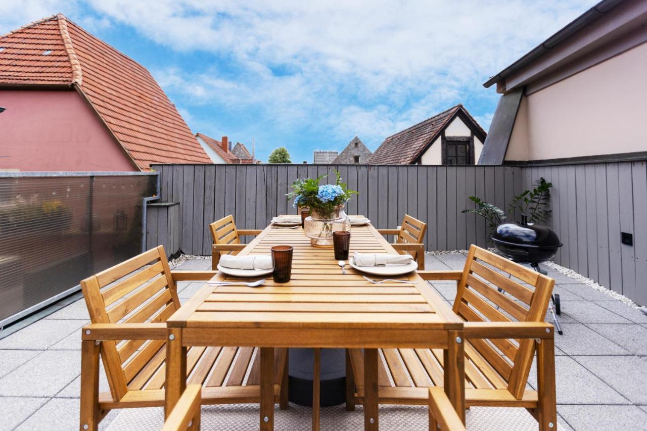 Fewos Am Main Mit Dachterrasse Zur Gemeinschaftlichen Nutzung Aller Apartments & Fahrradgarage - By Homekeepers オクゼンフルト エクステリア 写真